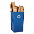 Square Recycling Container, 50 gal, Plastic, Blue (395973BLU)
