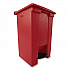 Indoor Utility Step-On Waste Container, 12 gal, Plastic, Red (6144RED)