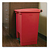 Indoor Utility Step-On Waste Container, 12 gal, Plastic, Red (6144RED)