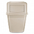Slim Jim Wall-Mounted Container, 15 gal, Plastic, Beige (7822BEI)
