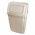 Slim Jim Wall-Mounted Container, 15 gal, Plastic, Beige (7822BEI)