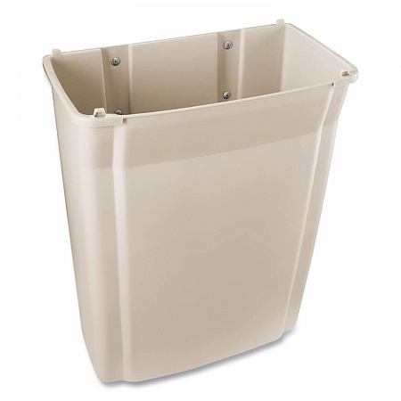 Slim Jim Wall-Mounted Container, 15 gal, Plastic, Beige (7822BEI)
