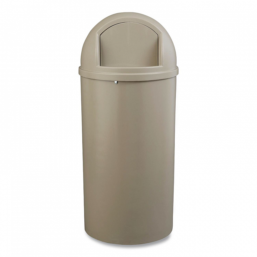 Marshal Classic Container, 25 gal, Plastic, Beige (817088BG)