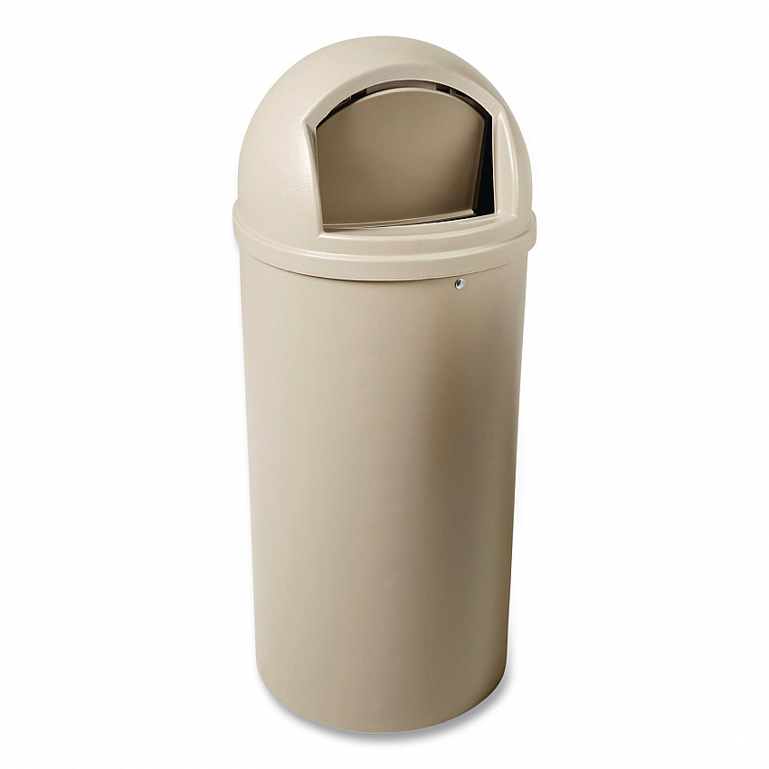 Marshal Classic Container, 25 gal, Plastic, Beige (817088BG)