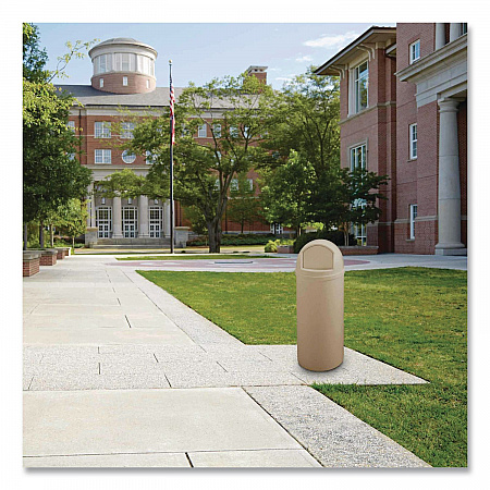 Marshal Classic Container, 25 gal, Plastic, Beige (817088BG)