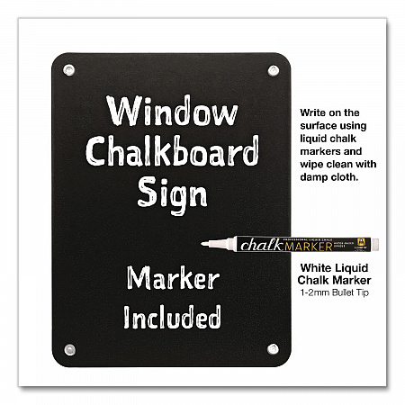 Window Chalkboard, Black Surface, 10.5 x 14 (EGPHD0513S)