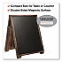 Desktop A-Frame Chalkboard, Black Surface, Brown Wood Frame, 13 x 14.5 x 17 (EGPHD0547)