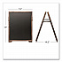 Desktop A-Frame Chalkboard, Black Surface, Brown Wood Frame, 13 x 14.5 x 17 (EGPHD0547)