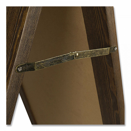 Indoor/Outdoor A-Frame Sidewalk Sign, Black 18 x 29 Surface, Brown Frame, 22 x 25 x 40 (GPP0001S)