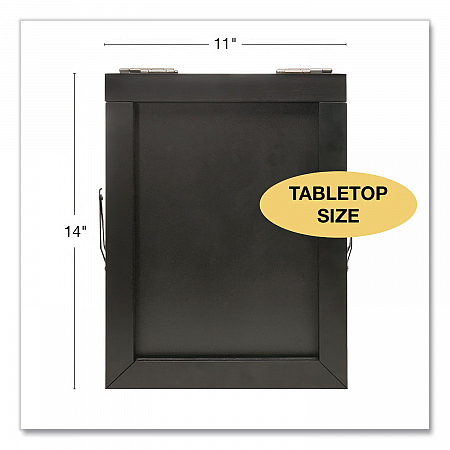 Double Sided A-Frame Chalkboard and Menu Holder, Black/Clear 8.5 x 11 Surface, Black Frame, 11 x 14 (MENUAFRAME)