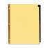 Avery Preprinted Black Leather Tab Dividers w/Gold Reinforced Edge, 25-Tab, Ltr (11350)