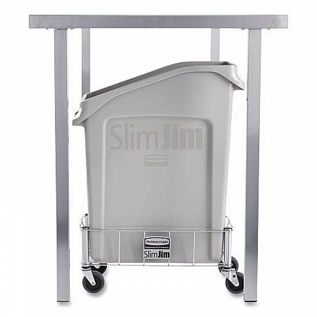Slim Jim Under-Counter Container, 13 gal, Polyethylene, Gray (2026695)