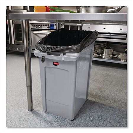 Slim Jim Under-Counter Container, 23 gal, Polyethylene, Gray (2026721)