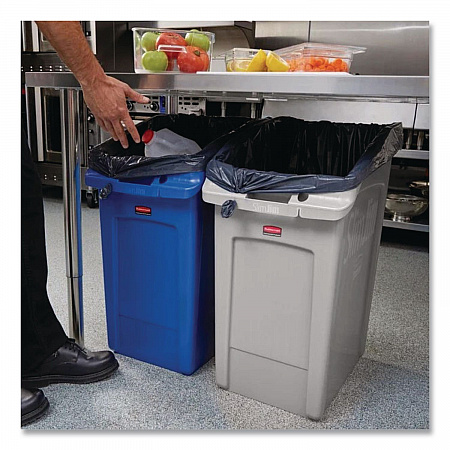 Slim Jim Under-Counter Container, 23 gal, Polyethylene, Gray (2026721)