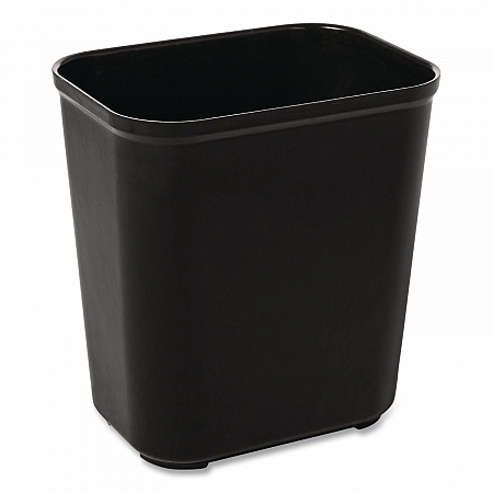 Fiberglass Wastebasket, 7 gal, Fiberglass, Black (254300BK)
