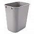 Deskside Plastic Wastebasket, 3.5 gal, Plastic, Gray (2955GRA)
