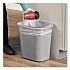 Deskside Plastic Wastebasket, 3.5 gal, Plastic, Gray (2955GRA)