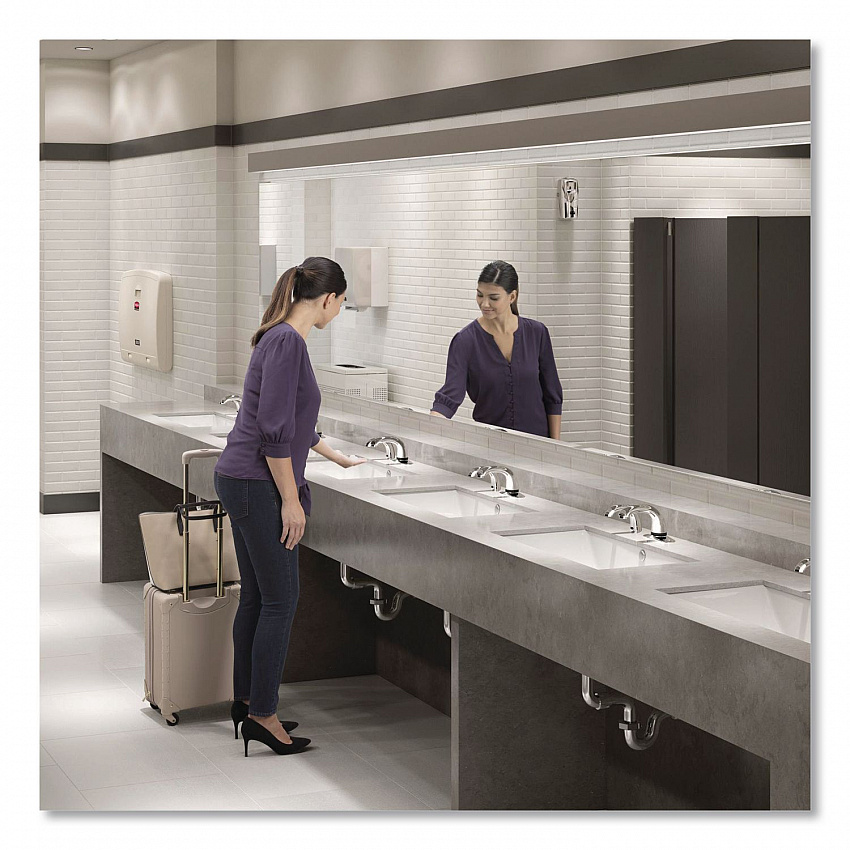 One Shot Soap Dispenser - Touch Free, Liquid, 800 mL/1,600 mL, 9.75 x 13.75 x 2.88, Polished Chrome, 4/Carton (402241CT)