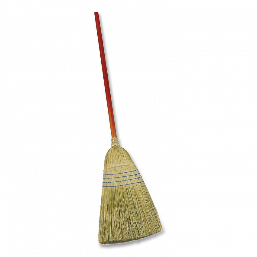 Corn-Fill Broom, Corn Fiber Bristles, 38" Overall Length, Blue (6383)