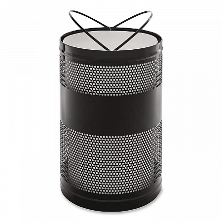 Classics Perforated Open Top Receptacle, 51 gal, Steel, Black (S55ETBK)