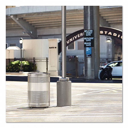 Classics Perforated Open Top Receptacle, 51 gal, Steel, Black (S55ETBK)