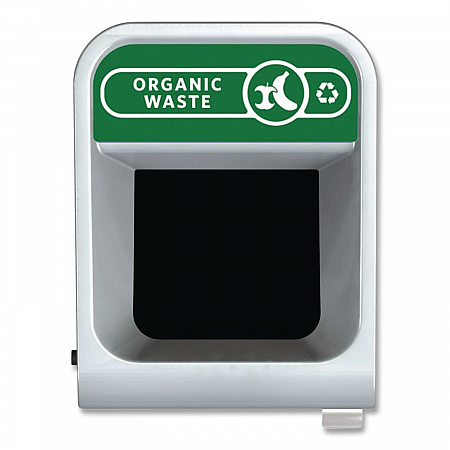 Configure Indoor Recycling Waste Receptacle, Organic Waste, 23 gal, Metal, Gray (1961627)