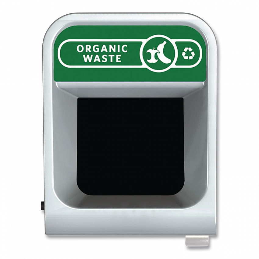 Configure Indoor Recycling Waste Receptacle, Organic Waste, 23 gal, Metal, Gray (1961627)