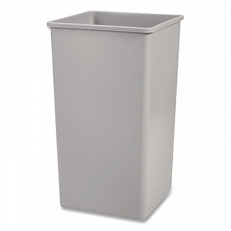 Untouchable Square Waste Receptacle, 50 gal, Plastic, Gray (3959GRA)