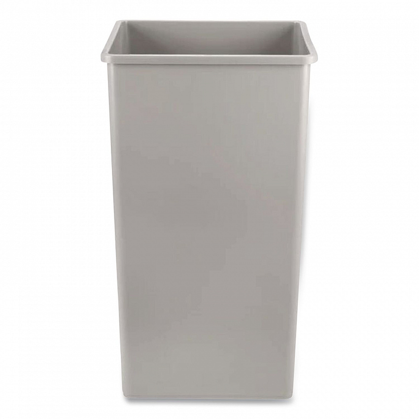 Untouchable Square Waste Receptacle, 50 gal, Plastic, Gray (3959GRA)