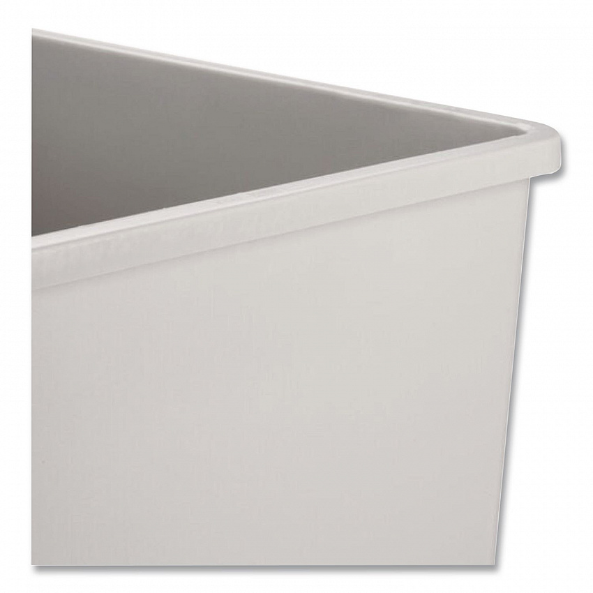 Untouchable Square Waste Receptacle, 50 gal, Plastic, Gray (3959GRA)