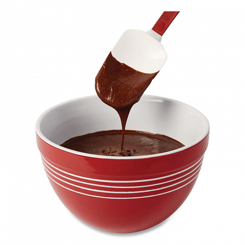 High Heat Scraper Spoon, Plastic, 13.5", Red/White (1967RED)