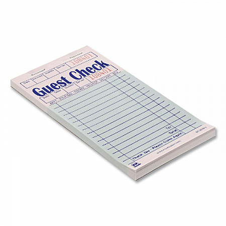 Guest Check Pad, 17 Lines, Two-Part Carbon, 3.5 x 6.7, 50 Forms/Pad, 50 Pads/Carton (GC60002)