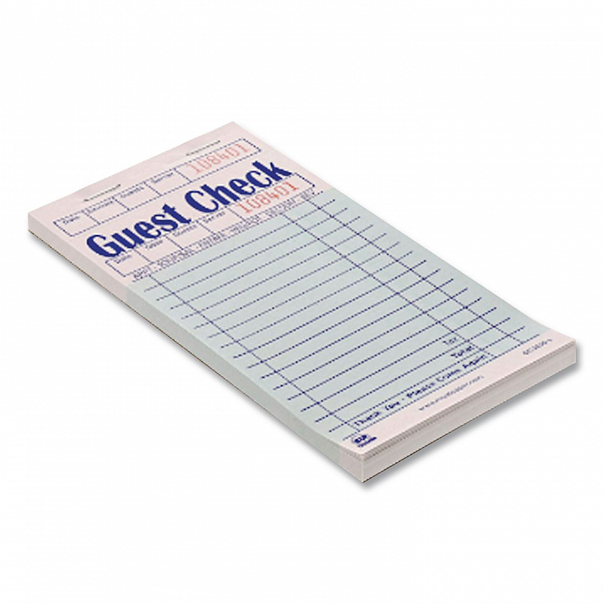Guest Check Pad, 17 Lines, Two-Part Carbon, 3.5 x 6.7, 50 Forms/Pad, 50 Pads/Carton (GC60002)