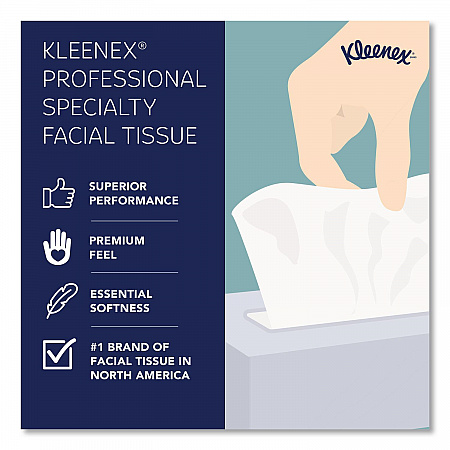 White Facial Tissue Junior Pack, 2-Ply, 48 Sheets/Box, 64 Boxes/Carton (21195)