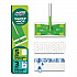 Sweep and Mop 2-in-1 Dry + Wet Floor Mopping and Sweeping Kit, 12.4 x 2.95 Mop Head, Silver Plastic Handle (16516KT)