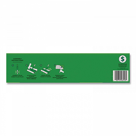 Sweep and Mop 2-in-1 Dry + Wet Floor Mopping and Sweeping Kit, 12.4 x 2.95 Mop Head, Silver Plastic Handle, 6/Carton (16516CT)