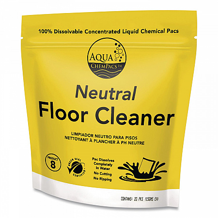 Aqua ChemPacs Neutral Floor Cleaner, Lavender Scent, 120/Pack (9320926)