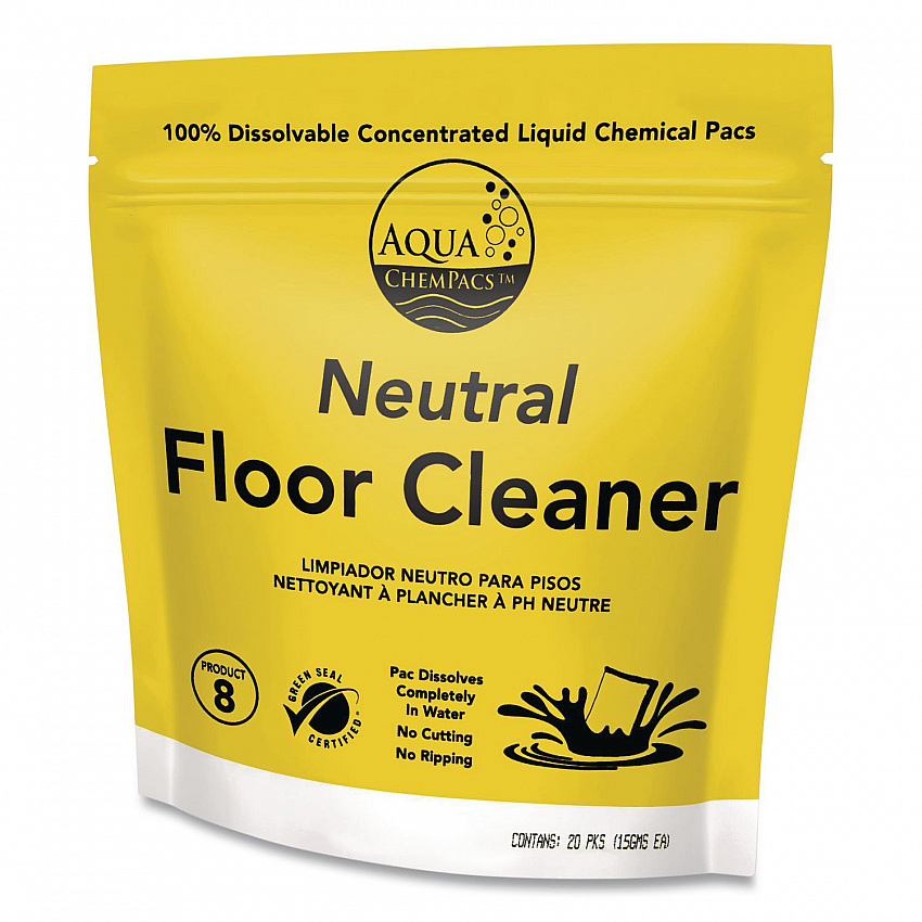 Aqua ChemPacs Neutral Floor Cleaner, Lavender Scent, 120/Pack (9320926)
