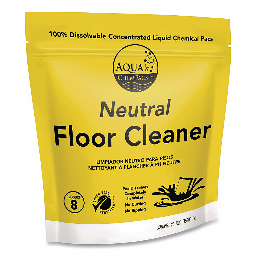 Aqua ChemPacs Neutral Floor Cleaner, Lavender Scent, 120/Pack (9320926)