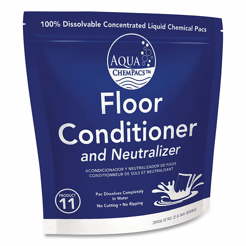 Aqua ChemPacs Floor Conditioner and Neutralizer, 100 ChemPacs/Carton (9320929)