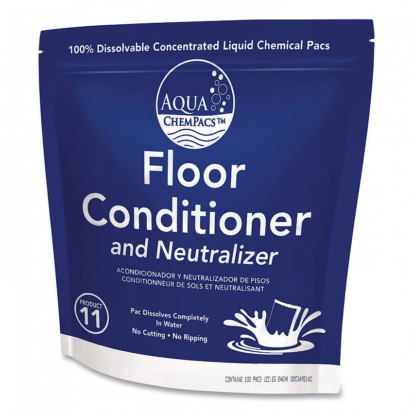 Aqua ChemPacs Floor Conditioner and Neutralizer, 100 ChemPacs/Carton (9320929)