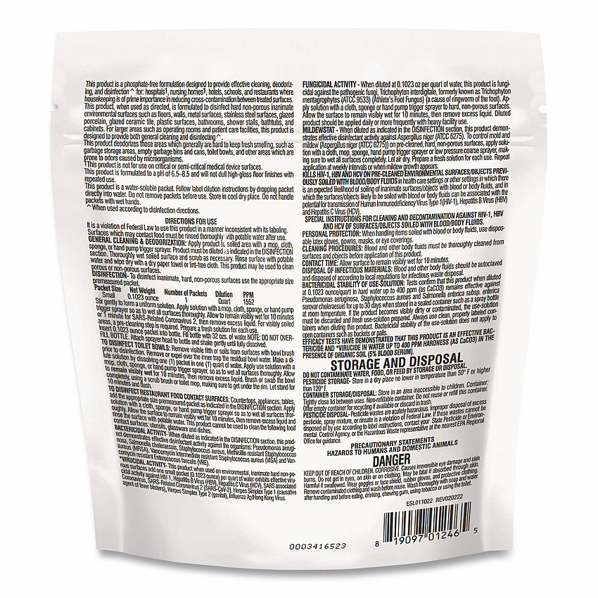 Aqua ChemPacs Disinfectant Cleaner Pods, Marine Scent, 100 Chem Pacs/Pack, 4/Carton (9321131)