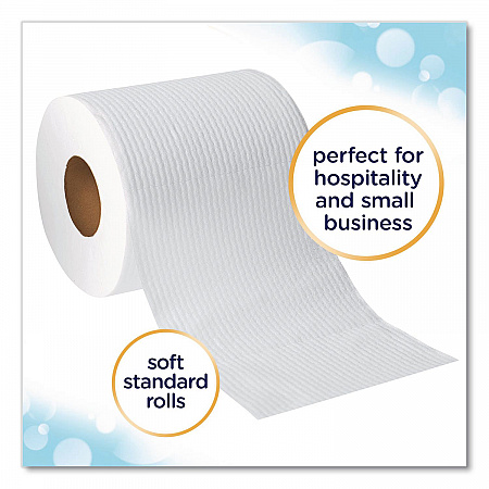 Clean Care Bathroom Tissue, Septic Safe, 1-Ply, White, 170 Sheets/Roll, 12 Rolls/Pack (12456PK)