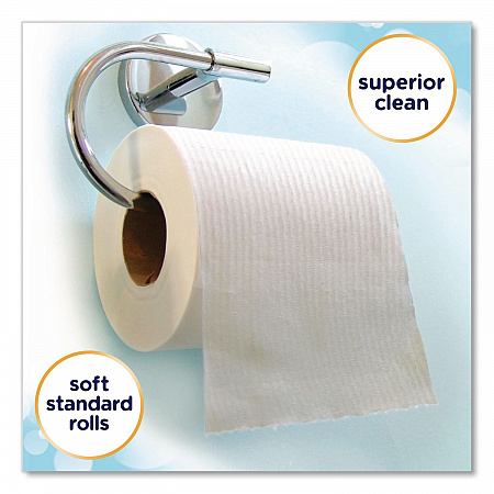 Clean Care Bathroom Tissue, Septic Safe, 1-Ply, White, 170 Sheets/Roll, 12 Rolls/Pack (12456PK)