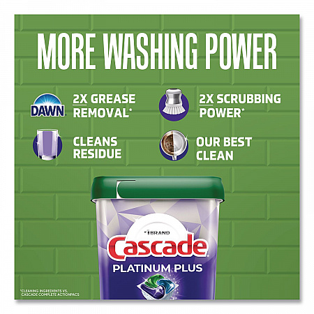 Platinum Plus ActionPacs Dishwasher Detergent Pods, Fresh Scent, 20.7 oz Tub, 31/Pack (06157PK)
