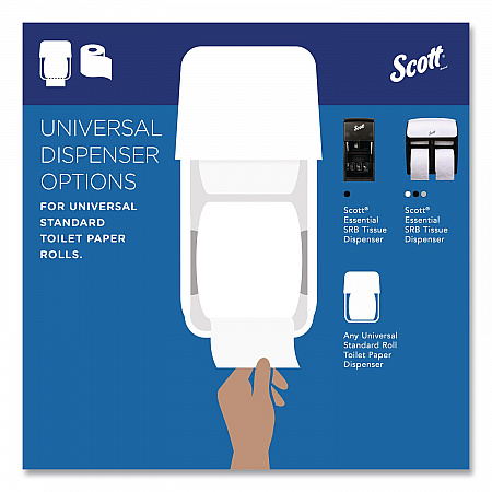 Essential Standard Roll Bathroom Tissue for Business, Septic Safe, 2-Ply, White, 550 Sheets/Roll (04460RL)