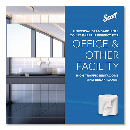 Essential Standard Roll Bathroom Tissue for Business, Septic Safe, 2-Ply, White, 550 Sheets/Roll (04460RL)