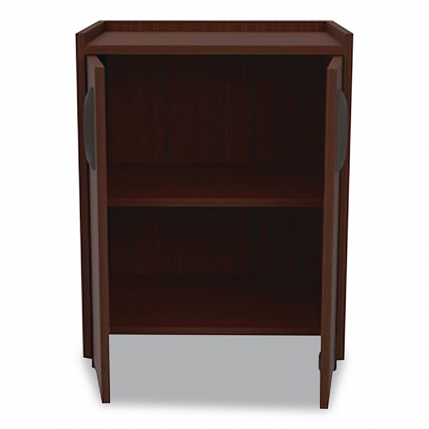 Mobile Refreshment Center, Engineered Wood, 3 Shelves, 23" x 18" x 31", Mahogany (8953MH)