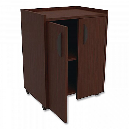 Mobile Refreshment Center, Engineered Wood, 3 Shelves, 23