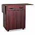 Hospitality Cart with Drop Leaves, Engineered Wood, 3 Shelves, 1 Drawer, 32.5